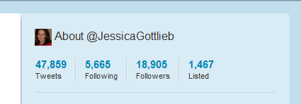 Jessica Gottlieb Twitter profile