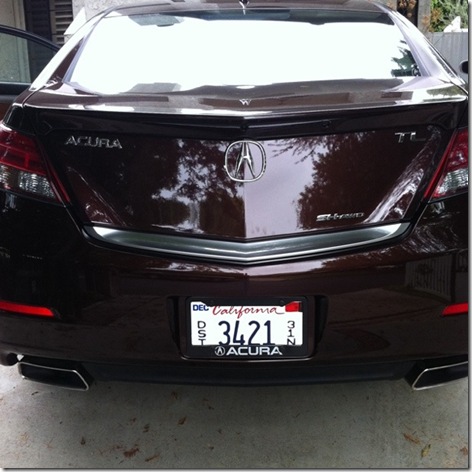 acura 2012 tl back end smiling