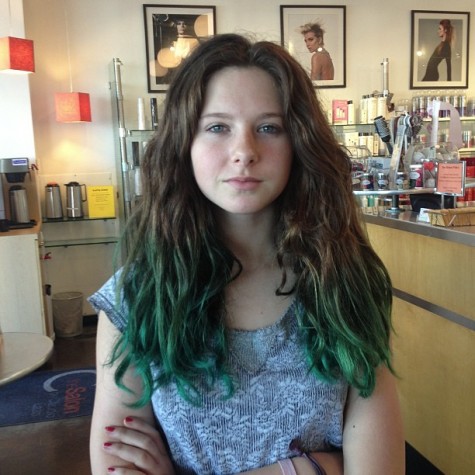 faded green hair