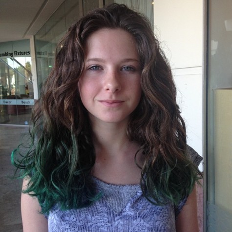 green hair after a trim