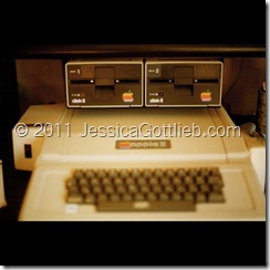 Apple 2 with two floppy disc drives
