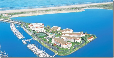 lowes coronado bay resort aerial shot