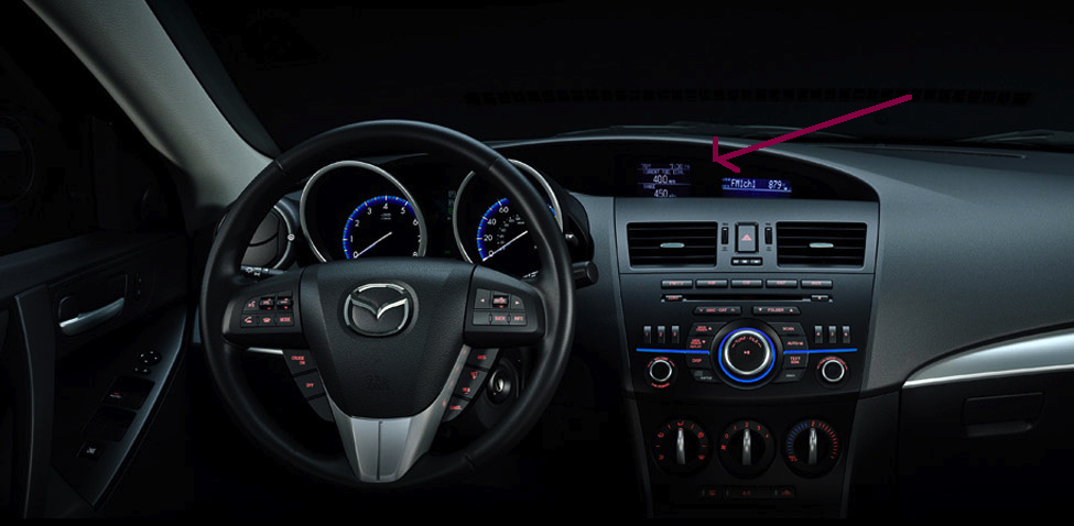 This is the Mazda 3 navigation system