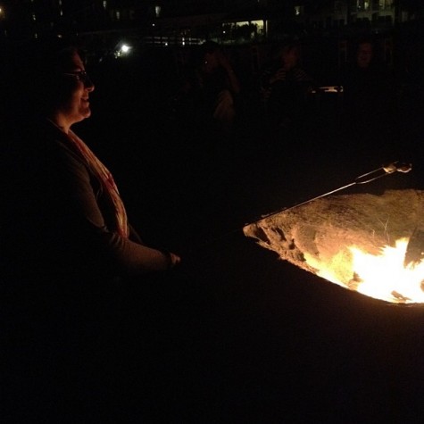What's a beach vacation without a firepit and s'mores?
