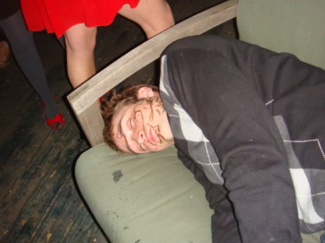 passed out at a party