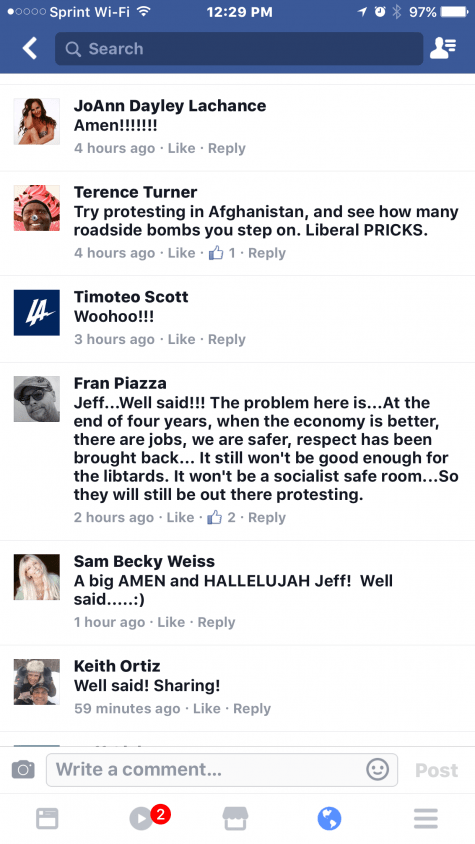 Fran Piazza Reseda Neighborhood Council writes a facebook post about libtards
