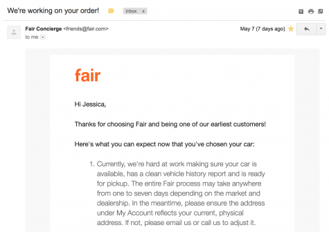 fair app confirmation email